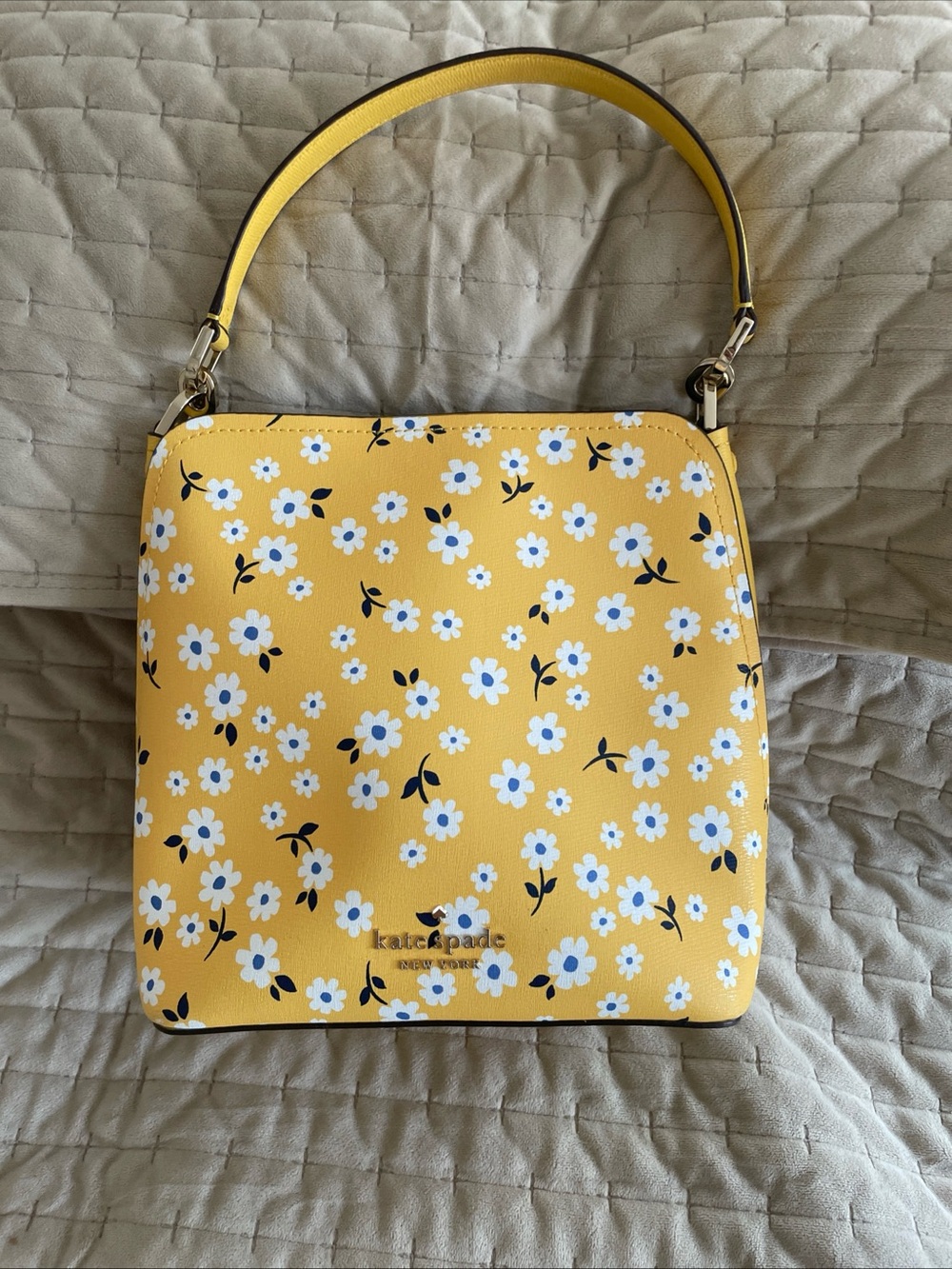 kate spade Yellow Floral Shoulder Bag with Top Handle